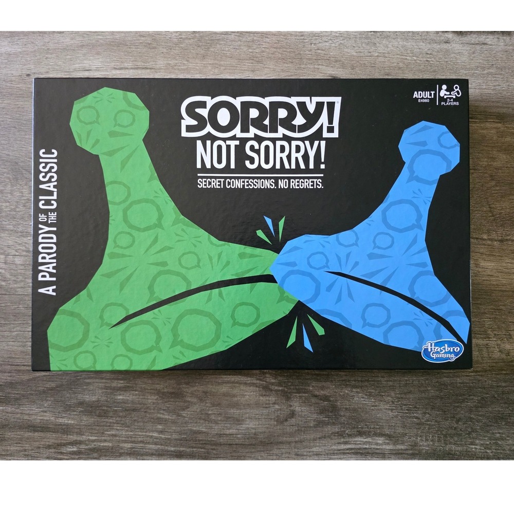 Hasbro Gaming Sorry Not Sorry Adult Parody Board Game 2-4 Players